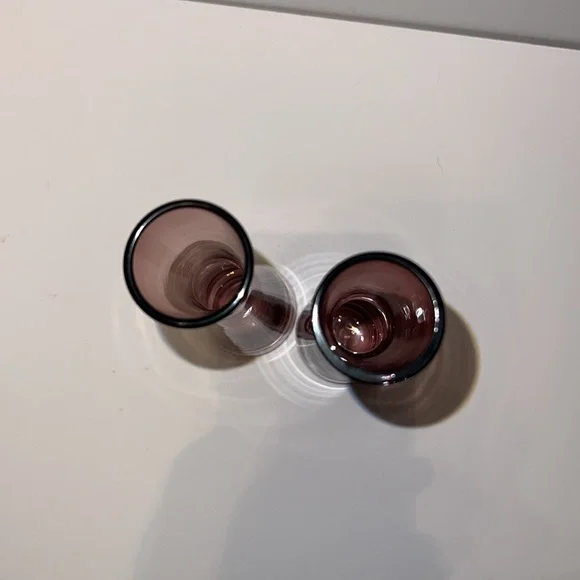 Vintage Amethyst Colored  Bud Vases - Picture 2 of 3